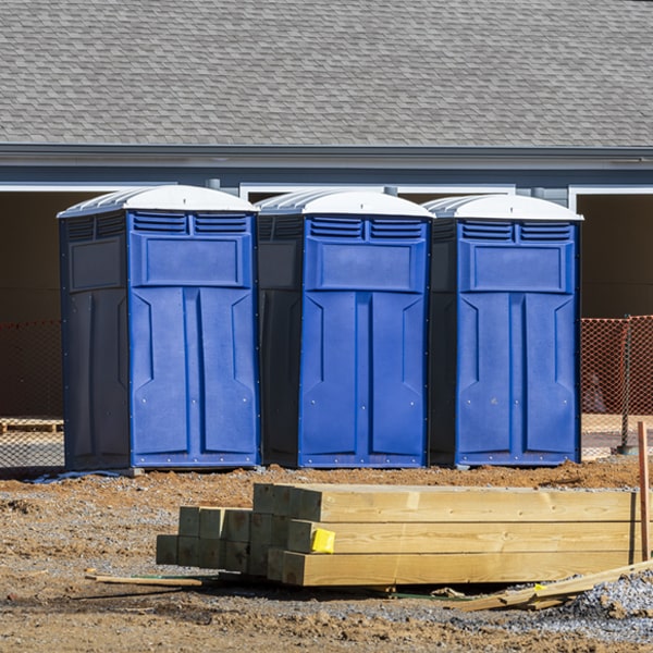 how often are the porta potties cleaned and serviced during a rental period in Olympian Village Missouri